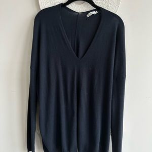 Vince Navy V-Neck Sweater, S